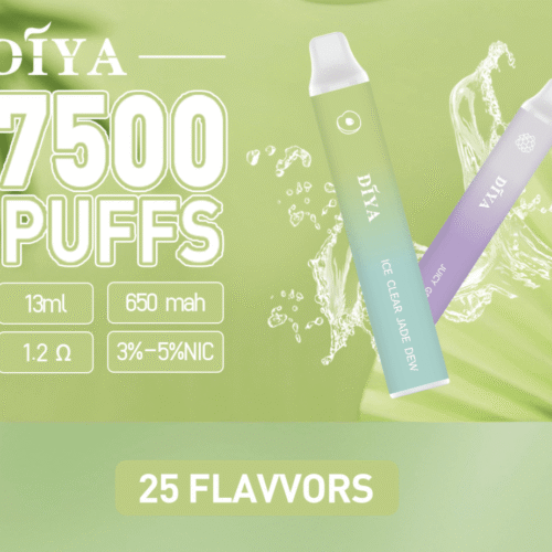 DIYA 7500口拋棄式電子煙｜輕巧便攜｜耐用穩定